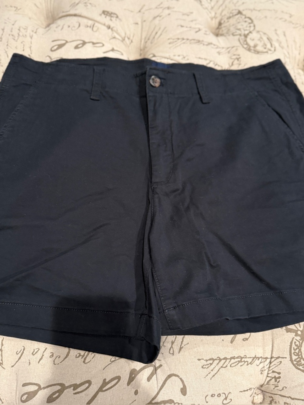 GAP Charcoal Grey Flat-Front Cotton Shorts
